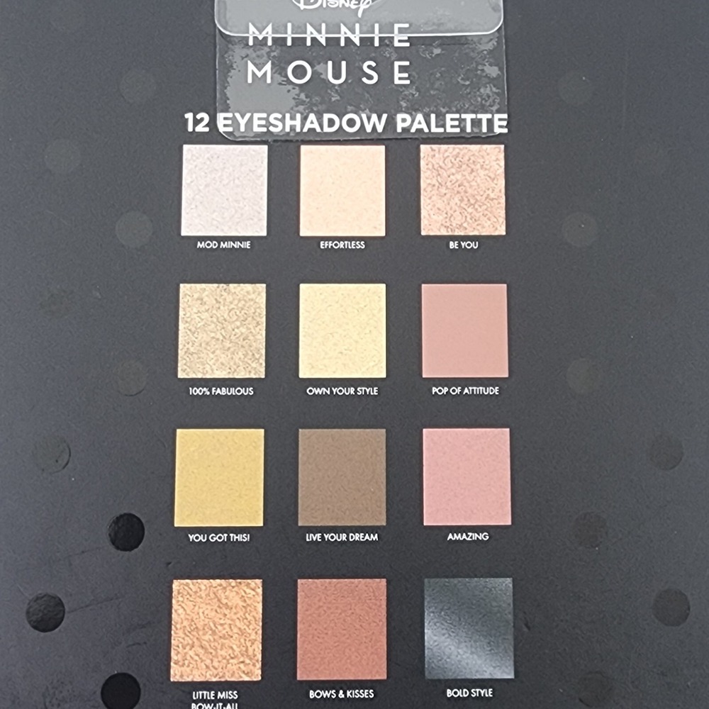 Disney Minnie Mouse 12 Color Eyeshadow Palette With Decorative Mirror - Picture 8 of 9